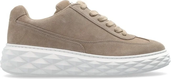 Jimmy Choo Round Toe Lace-Up Sneakers