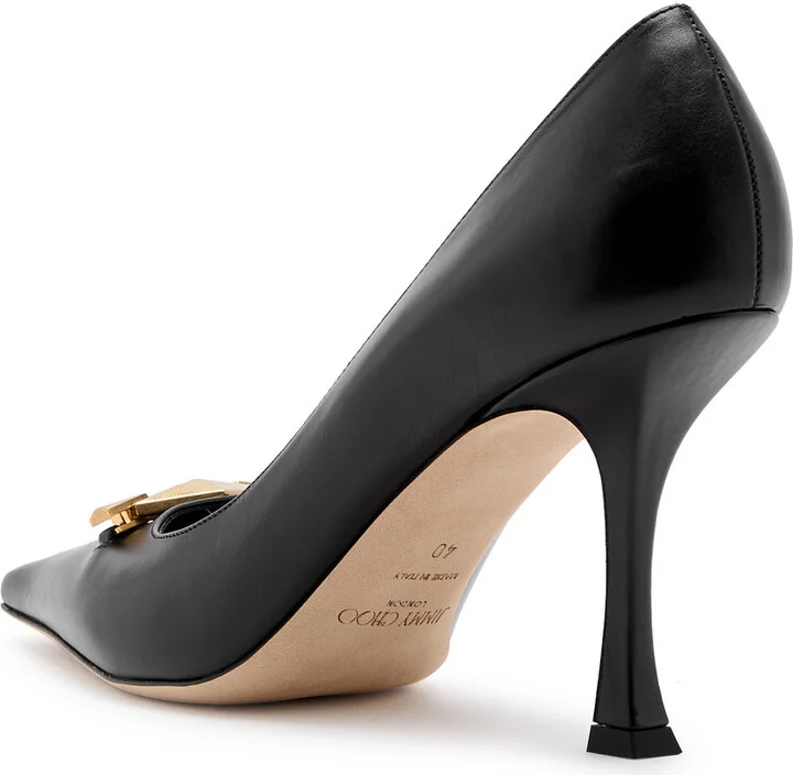 Jimmy Choo Ryker 90 Leather Pumps - Image 2