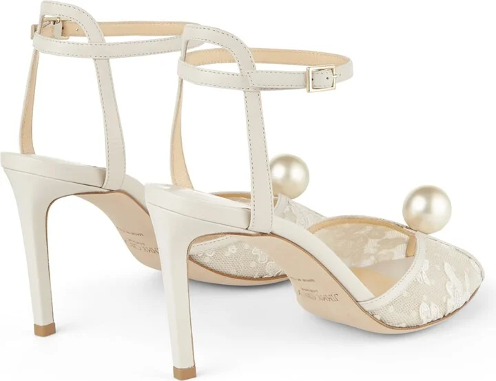Jimmy Choo Sacora 85 Lace Leather Sandals - Image 2