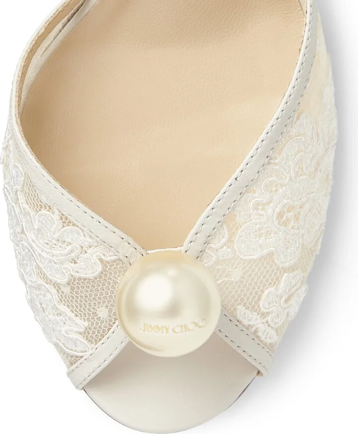 Jimmy Choo Sacora 85 Lace Leather Sandals - Image 3