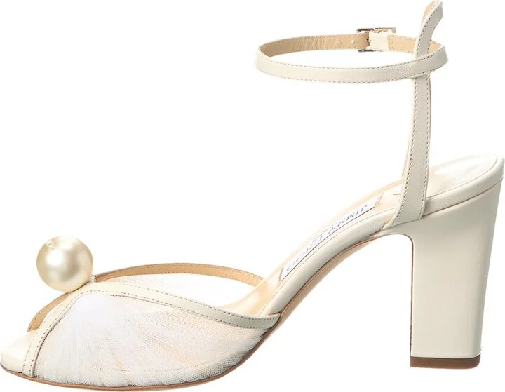 Jimmy Choo Sacora 85 Tulle & Leather Sandal - Image 2