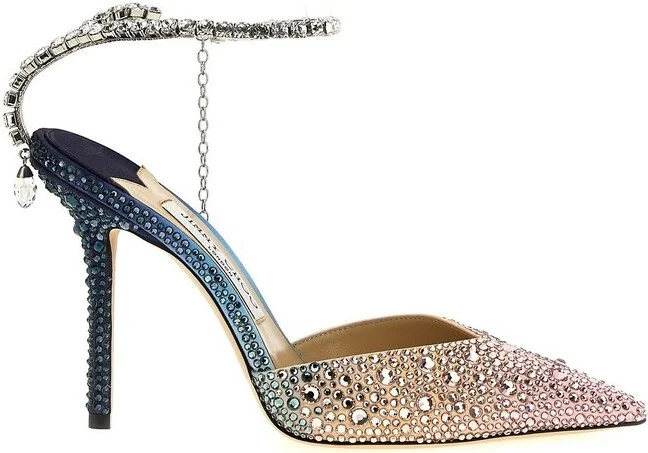Jimmy Choo Saeda 100 Ankle-Strapped Pumps