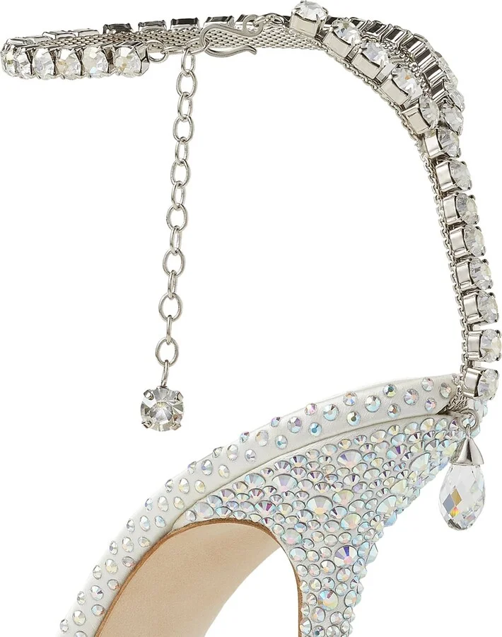 Jimmy Choo Saeda 100 Crystal Embellished Pumps - Image 4