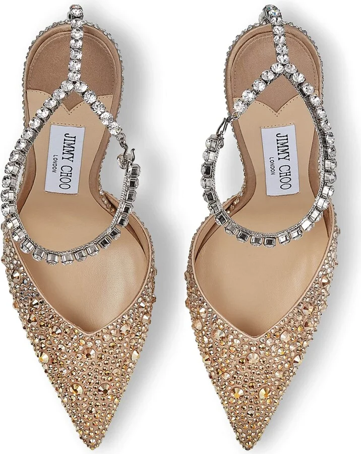 Jimmy Choo Saeda 100 Crystal Embellished Pumps - Image 5