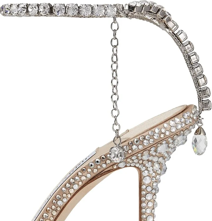 Jimmy Choo Saeda 100 Crystal Embellished Pumps - Image 6