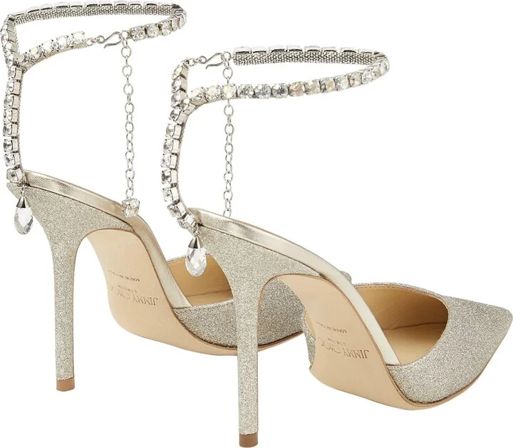 Jimmy Choo Saeda 100 Glitter Pumps - Image 2