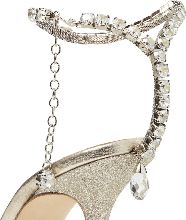 Jimmy Choo Saeda 100 Glitter Pumps - Image 4