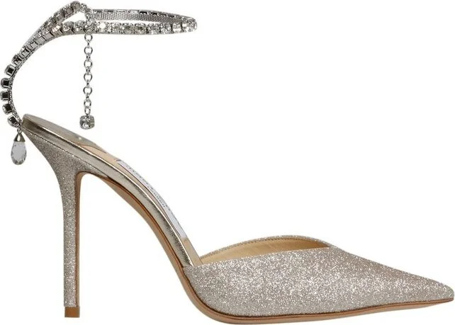 Jimmy Choo Saeda 100 Glitter Pumps
