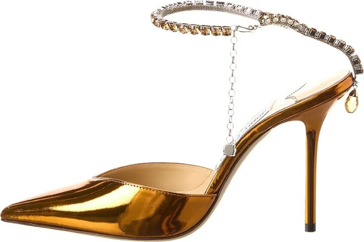 Jimmy Choo Saeda 100 Leather Pump - Image 2