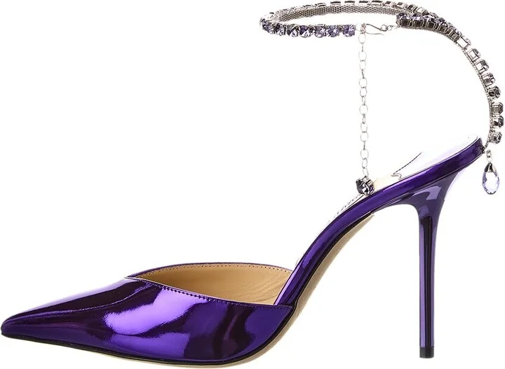 Jimmy Choo Saeda 100 Leather Pump - Image 2