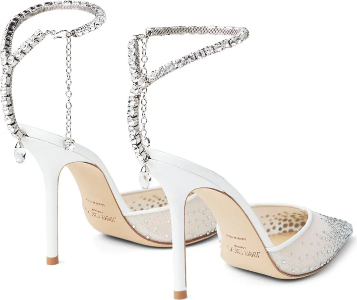 Jimmy Choo Saeda 100 Rhinestone-Embellished Heels - Image 2
