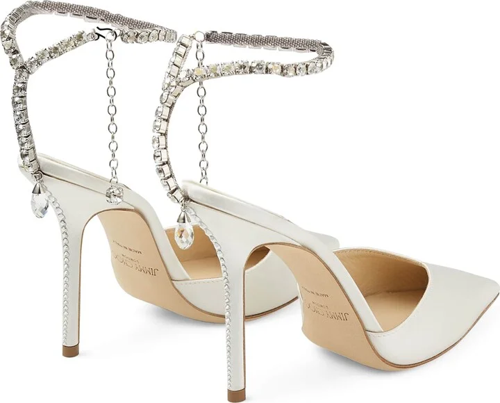 Jimmy Choo Saeda 100 Satin Pumps - Image 2