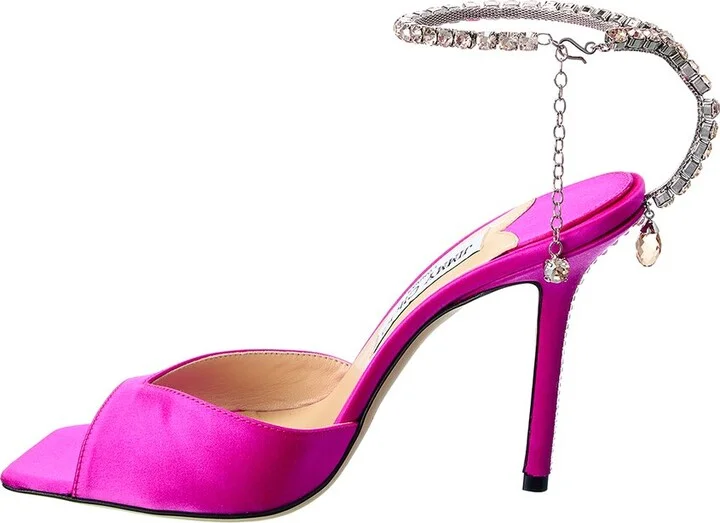 Jimmy Choo Saeda 100 Satin Sandal - Image 2