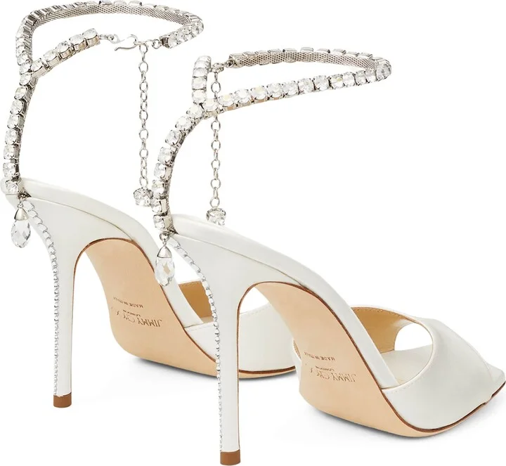 Jimmy Choo Saeda 100 Satin Sandals - Image 3