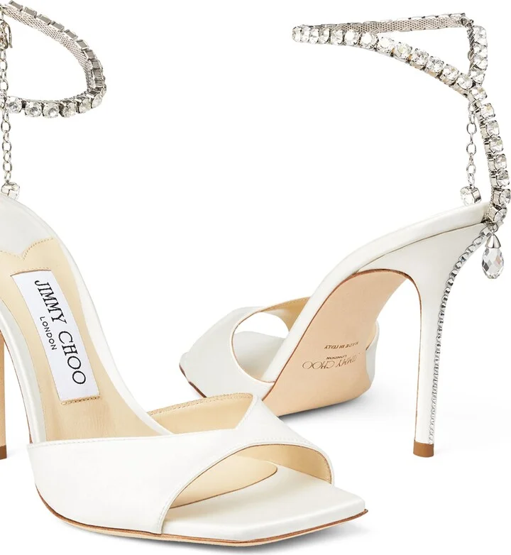 Jimmy Choo Saeda 100 Satin Sandals - Image 6