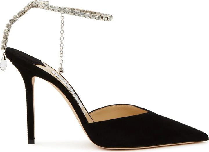 Jimmy Choo Saeda 100 Suede Mules