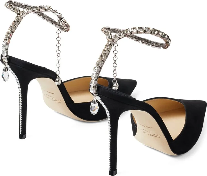 Jimmy Choo Saeda 100 Suede Pumps - Image 3