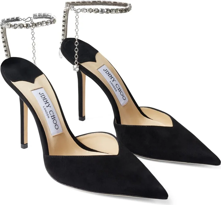 Jimmy Choo Saeda 100 Suede Pumps - Image 4