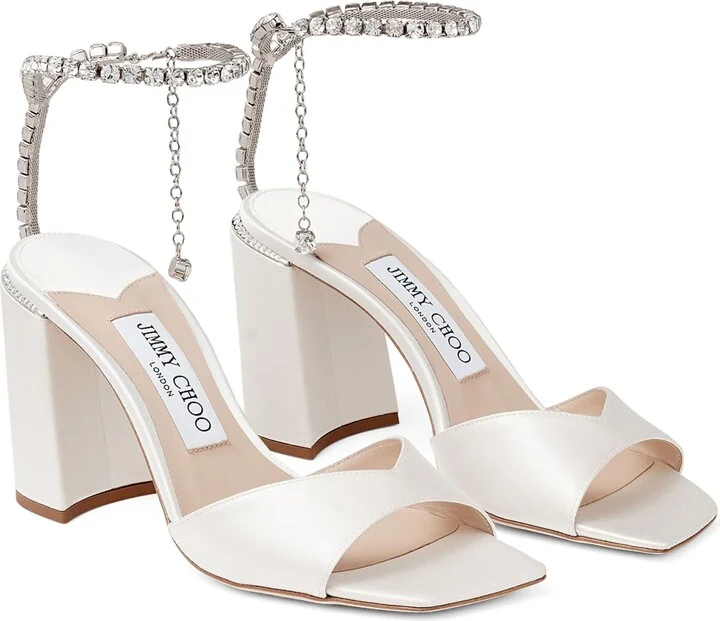 Jimmy Choo Saeda 85 Satin Sandals - Image 4