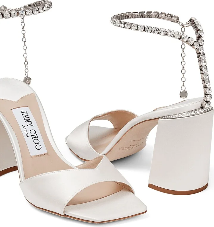 Jimmy Choo Saeda 85 Satin Sandals - Image 5