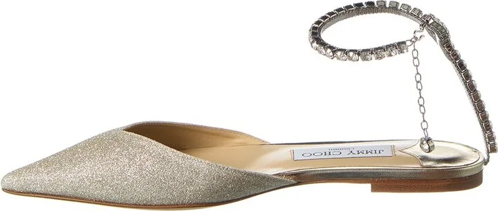 Jimmy Choo Saeda Glitter Flat - Image 2