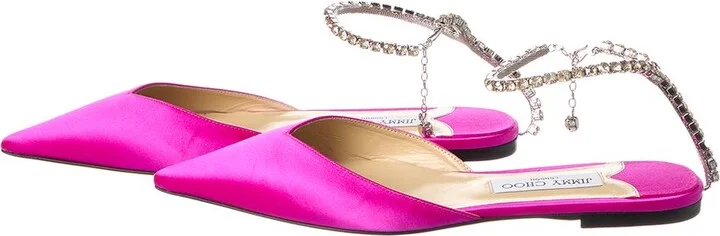 Jimmy Choo Saeda Satin Flat (Authentic Pre-Loved) - Image 2