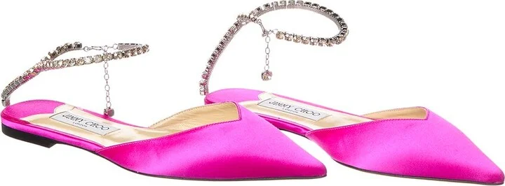 Jimmy Choo Saeda Satin Flat (Authentic Pre-Loved)