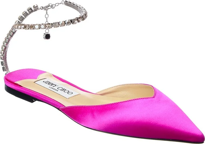 Jimmy Choo Saeda Satin Flat