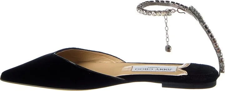 Jimmy Choo Saeda Velvet Flat - Image 2