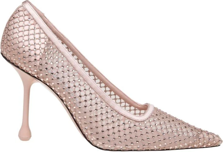 Jimmy Choo Satin And Mesh Pumps