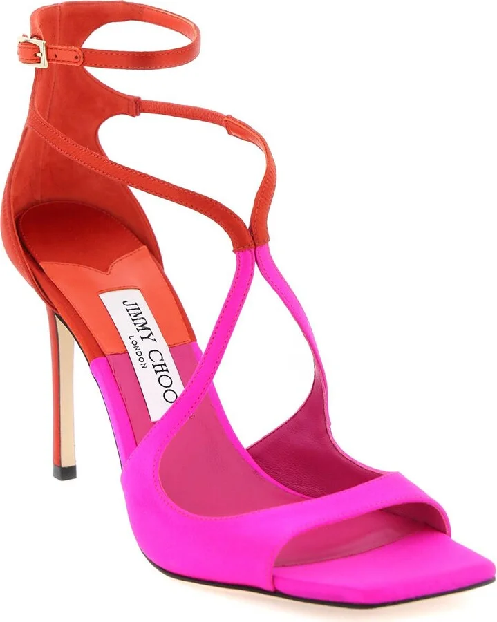 JIMMY CHOO satin azia 95 sandals - Image 4