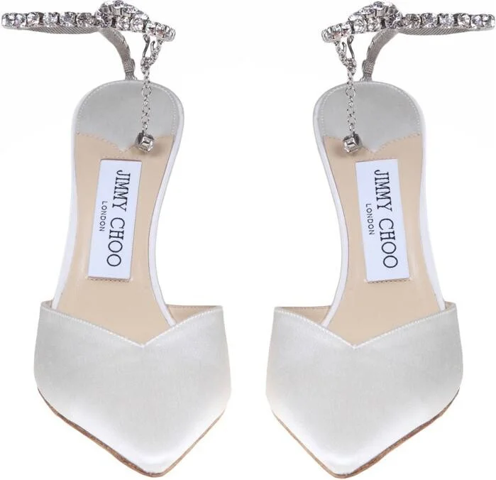 Jimmy Choo Satin Fabric Slingback - Image 3