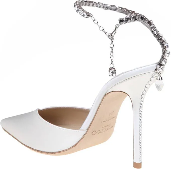 Jimmy Choo Satin Fabric Slingback - Image 4