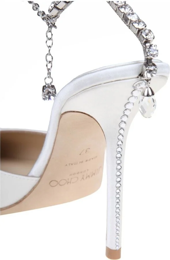 Jimmy Choo Satin Fabric Slingback - Image 5