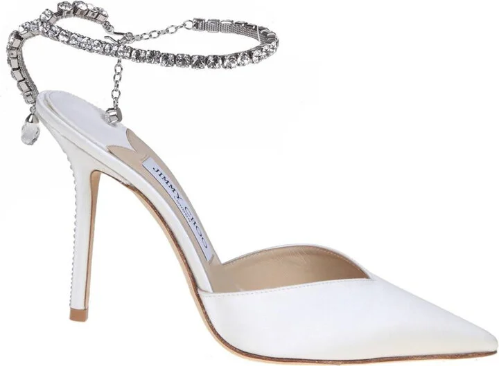 Jimmy Choo Satin Fabric Slingback