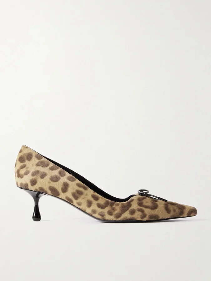 Jimmy Choo - Scarlett 50 Lace-up Leather-trimmed Leopard-print Pony Hair Pumps - Animal print