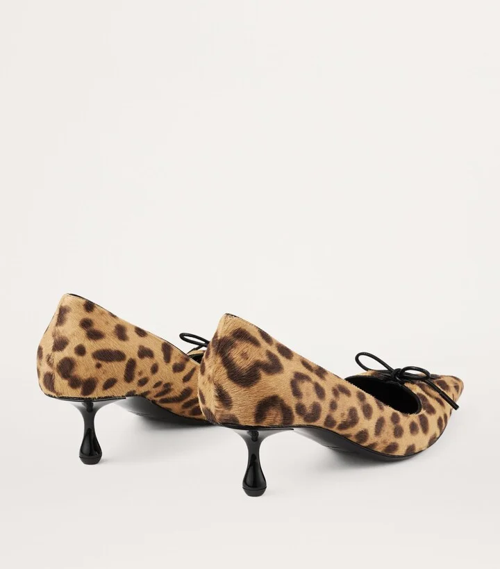 Jimmy Choo Scarlett 50 Leather Leopard Pumps - Image 2