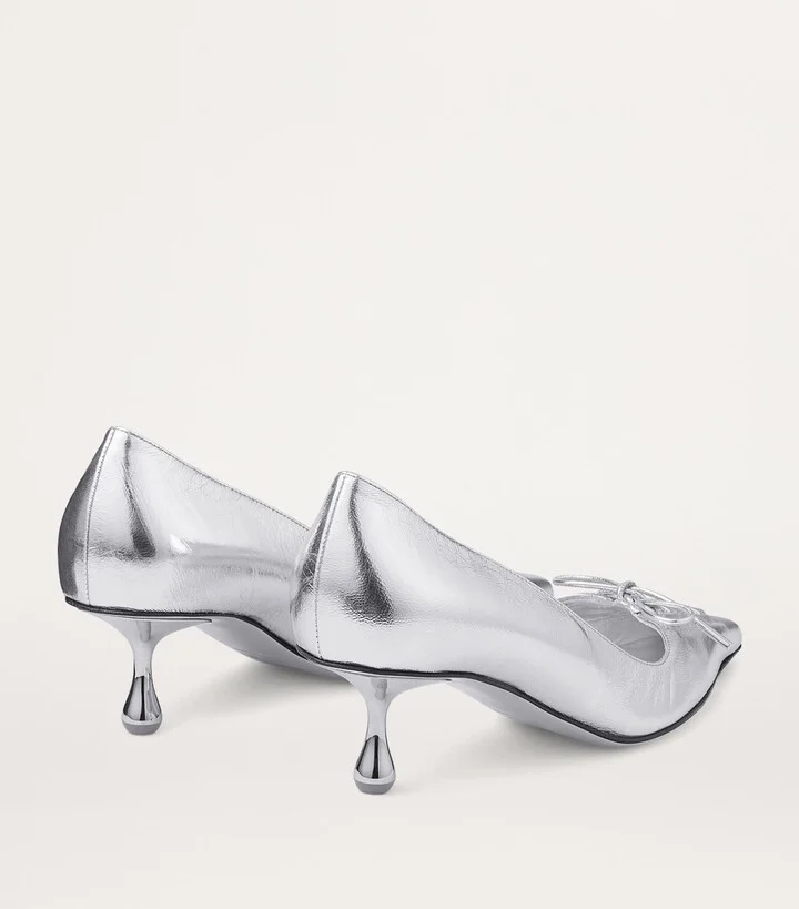 Jimmy Choo Scarlett 50 Metallic Lambskin Pumps - Image 2