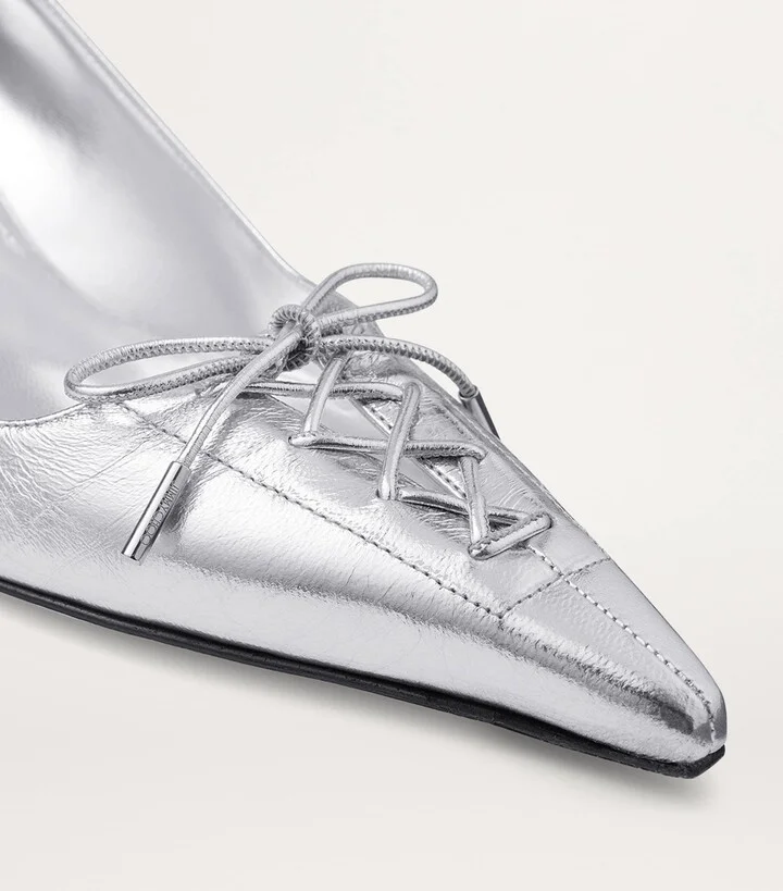 Jimmy Choo Scarlett 50 Metallic Lambskin Pumps - Image 5
