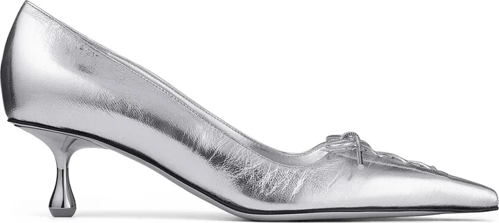 Jimmy Choo Scarlett 50 Metallic Lambskin Pumps