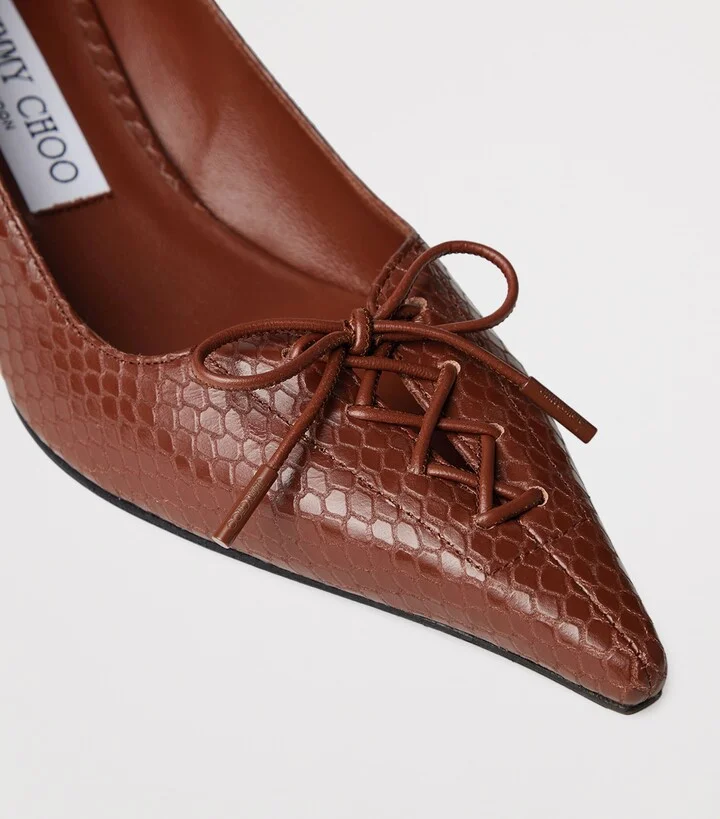 Jimmy Choo Scarlett 50 Snake Embossed Pumps - Image 3