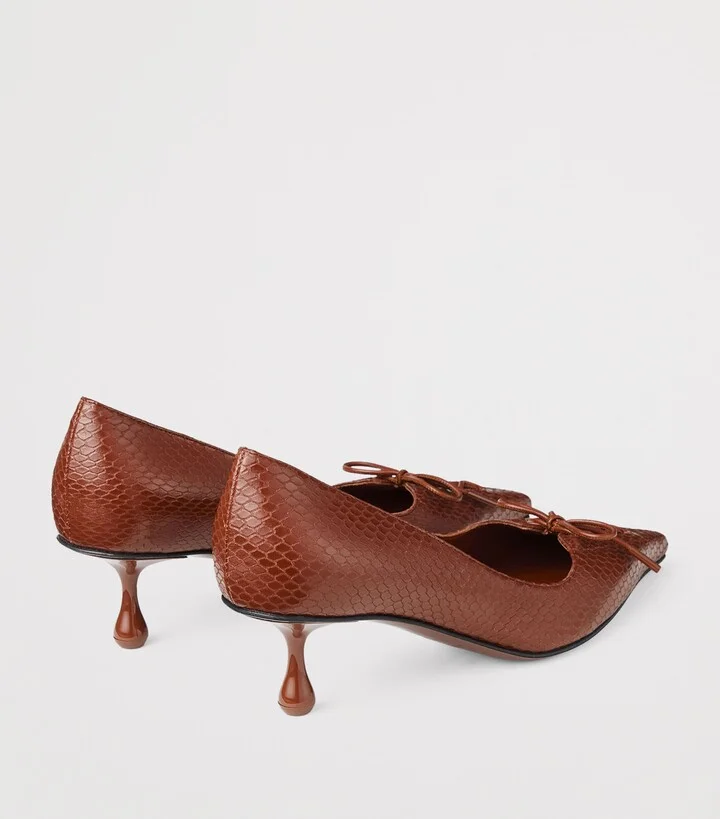 Jimmy Choo Scarlett 50 Snake Embossed Pumps - Image 4