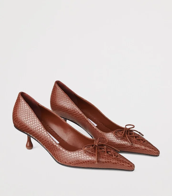 Jimmy Choo Scarlett 50 Snake Embossed Pumps - Image 5