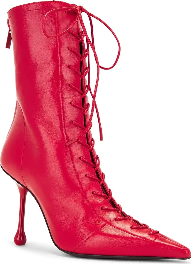 Jimmy Choo Scarlett 95 Boot in Red - Image 2