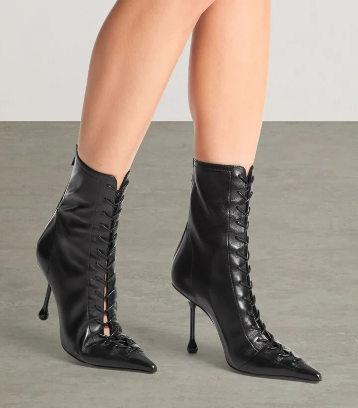 Jimmy Choo Scarlett 95 Leather Boots - Image 2