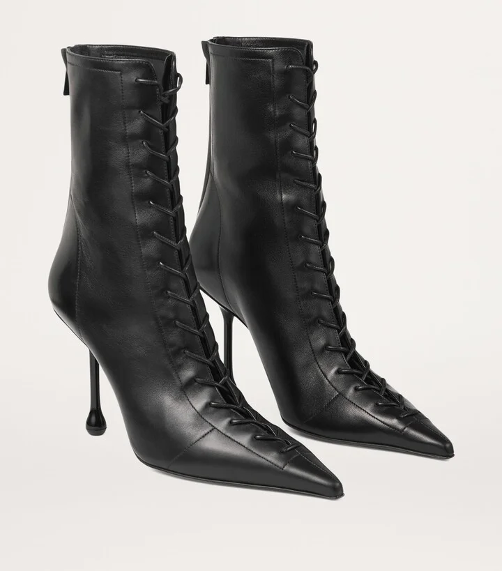 Jimmy Choo Scarlett 95 Leather Boots - Image 3