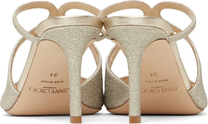 Jimmy Choo Silver Anise 75 Mules - Image 2