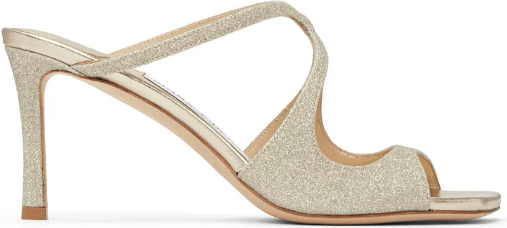 Jimmy Choo Silver Anise 75 Mules