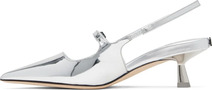 Jimmy Choo Silver Didi 45 Heels - Image 3