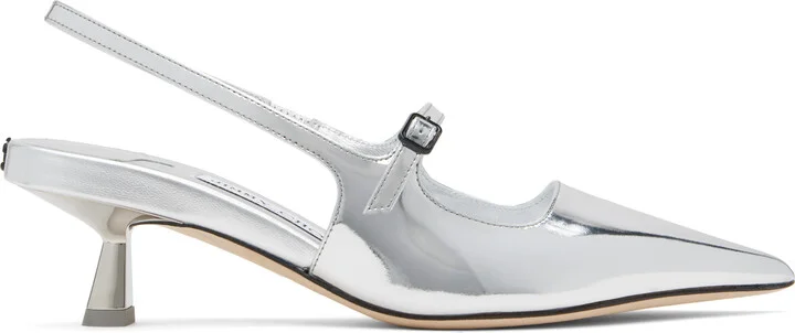 Jimmy Choo Silver Didi 45 Heels